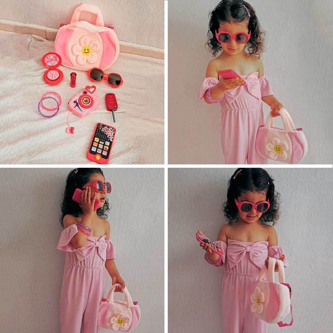 Snapklik.com : 2 Pieces Little Girls Crossbody Bag Princess Purse Set  Toddler Purse Cute Kids Handbag Fashion Sunglass For Girls